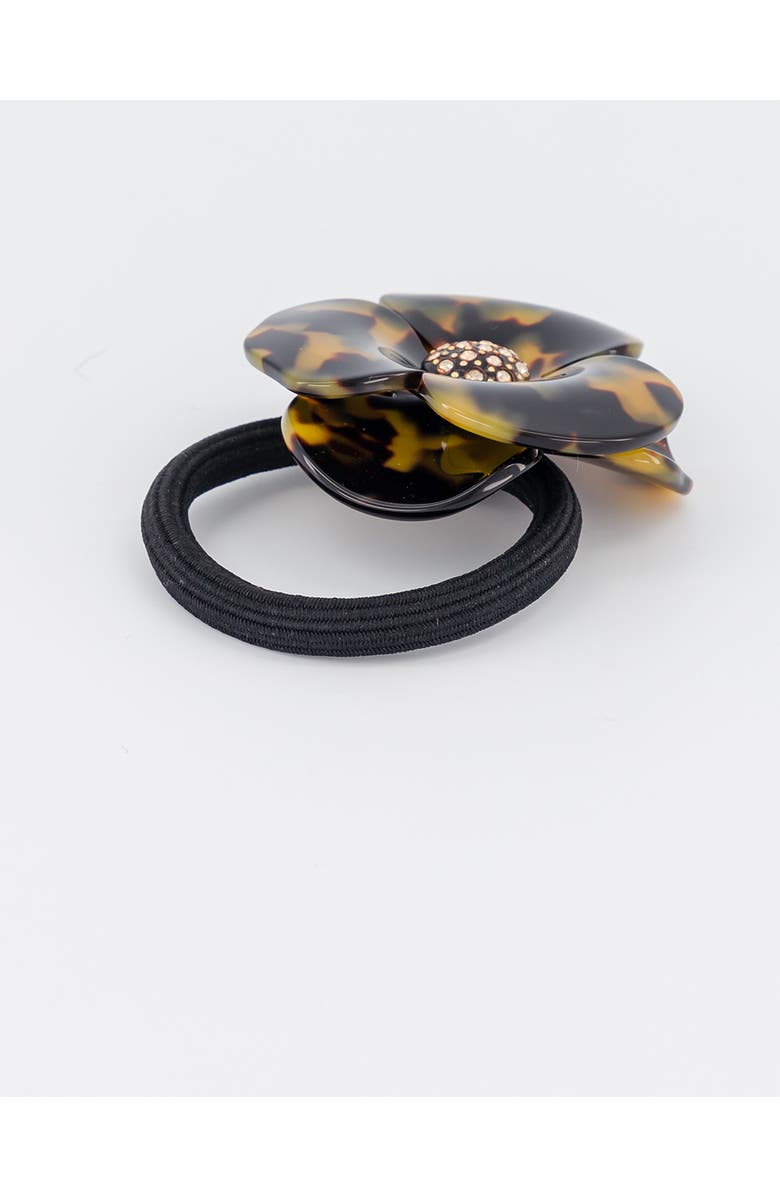 Alexandre de Paris Camelia Acetate Hair Tie, Alternate, color, Tortoiseshell