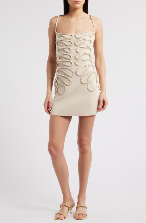 Aimee Soutache Detail Knit Minidress