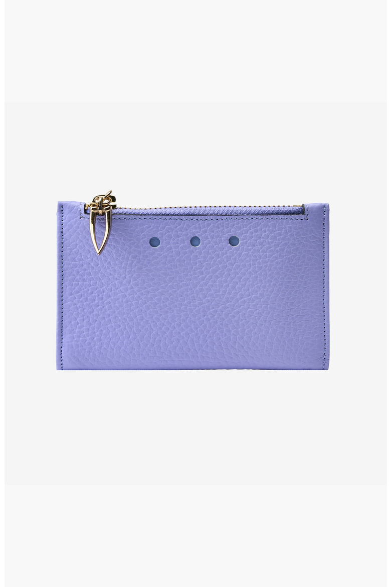 Ascot Slim Card Case with Zip Coin Pocket, Main, color, Lavender