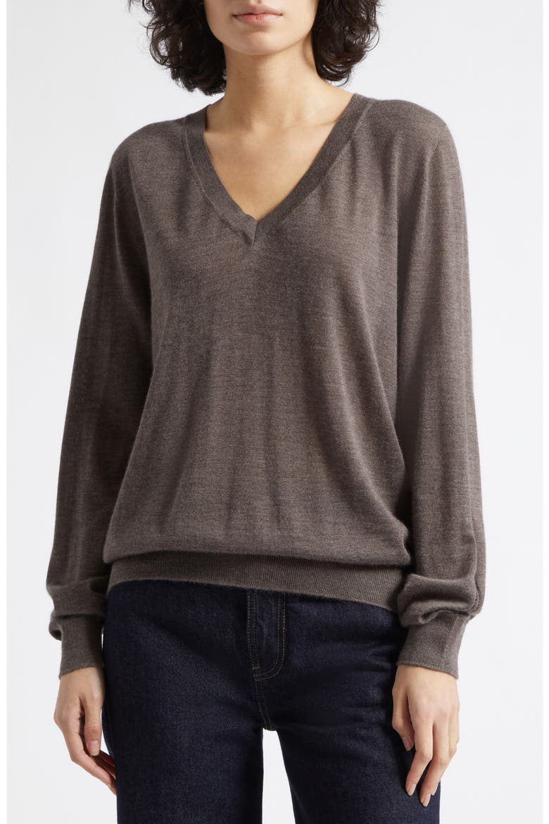 Beatrice Superfine Cashmere Sweater, Alternate, color, ASH