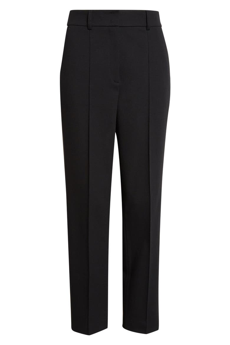 Ferry Pintuck Tapered Jersey Pants, Alternate, color, BLACK