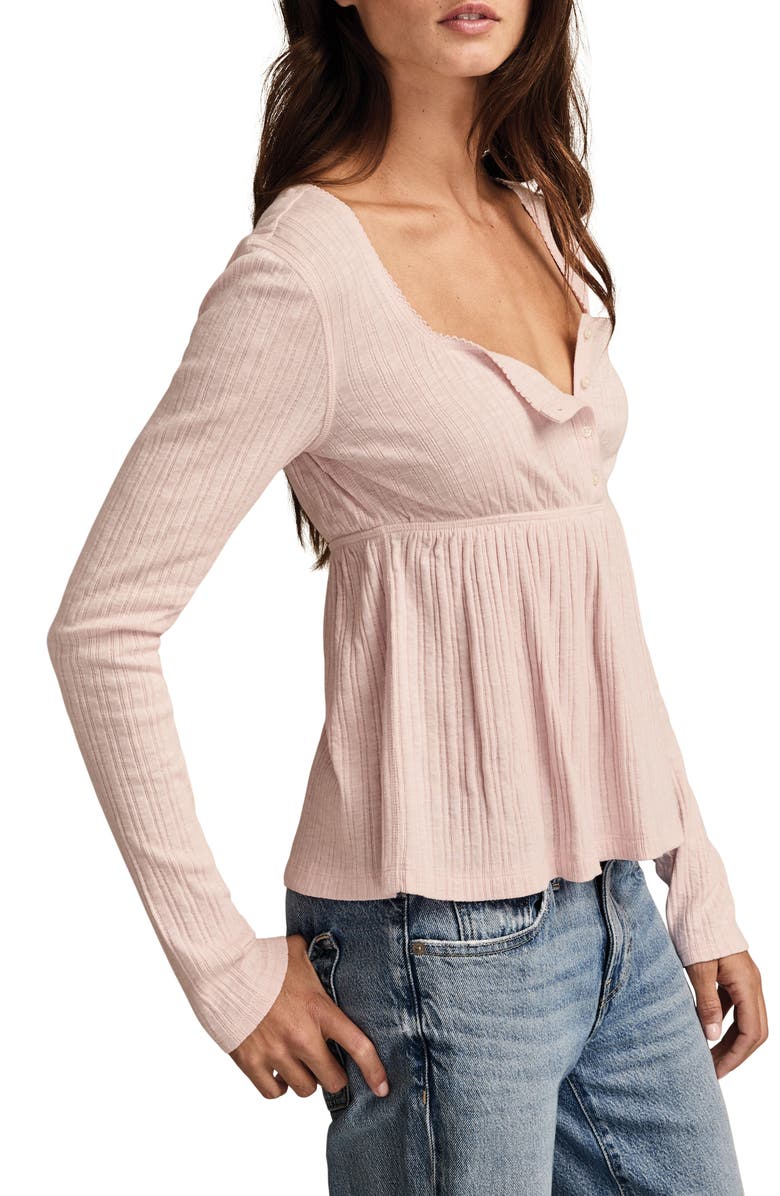 Lucky Brand Babydoll Henley Top, Alternate, color,