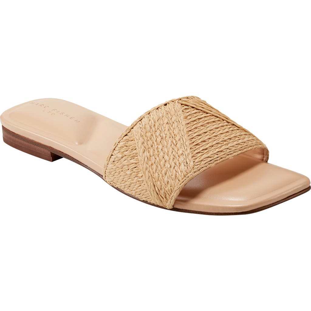 Marc Fisher Ltd Murphy Slide Sandal In Natural