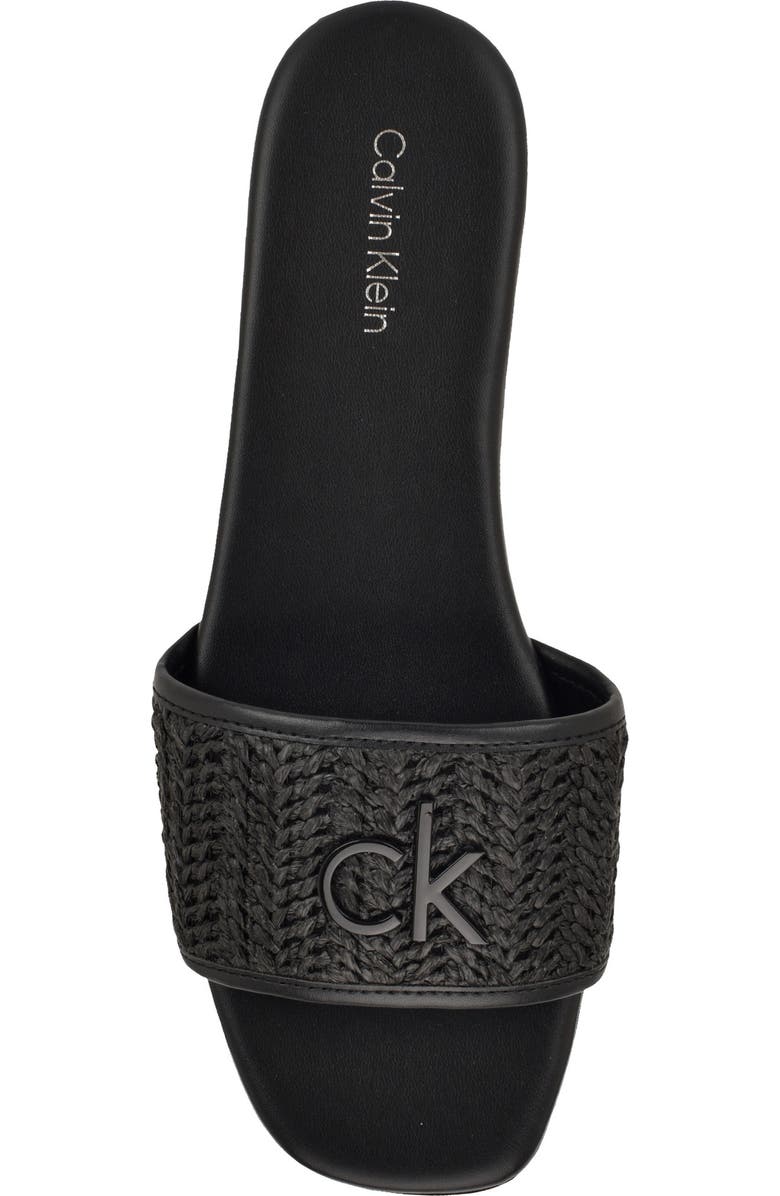 Calvin Klein Yolla Slide Sandal, Alternate, color, Black12/Black