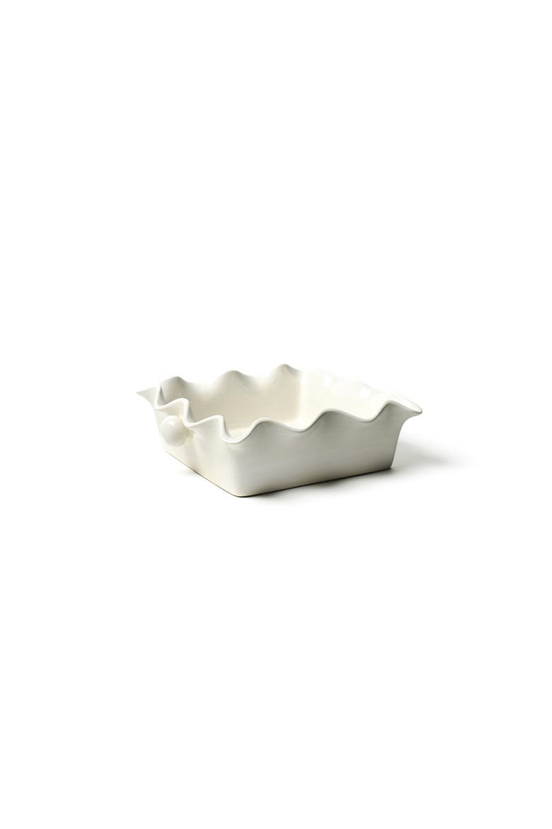 Signature White Square Ruffle Casserole, Main, color, White