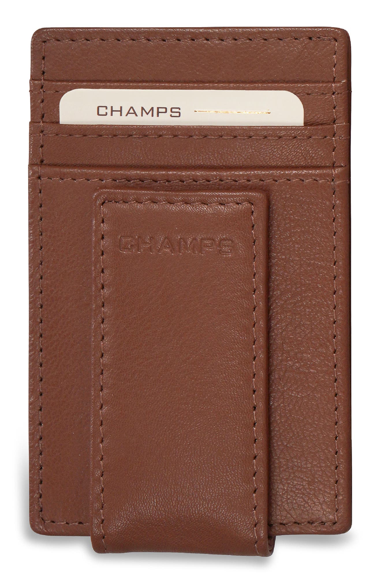 CHAMPS Leather Magnetic RFID Card Case