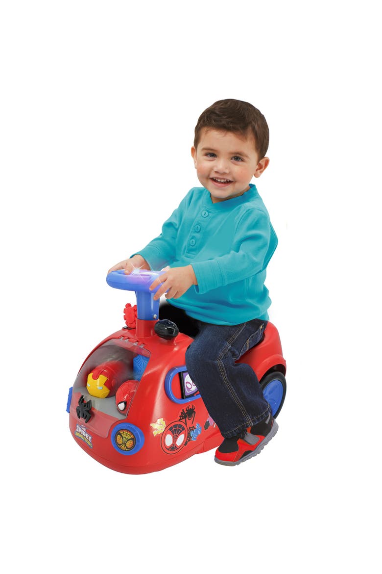 Zoom n' Go Activity Ride-On Spidey Marvel Vehicle, Alternate, color, Red