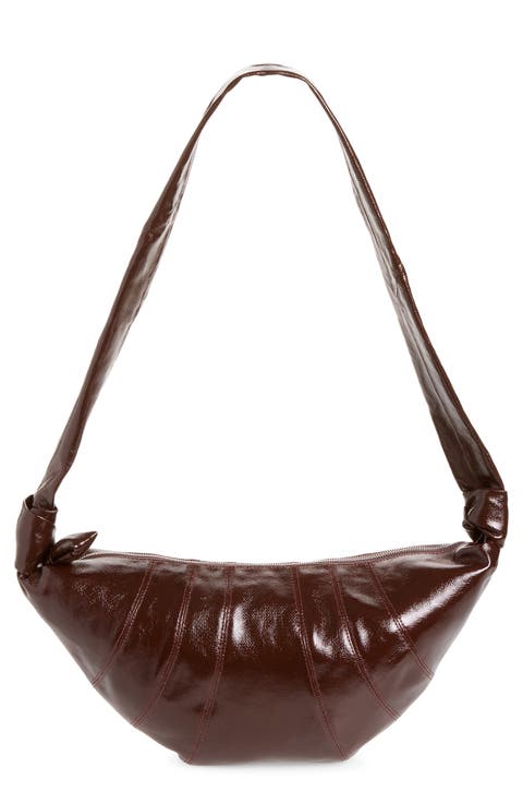 Medium Croissant Coated Canvas Bag