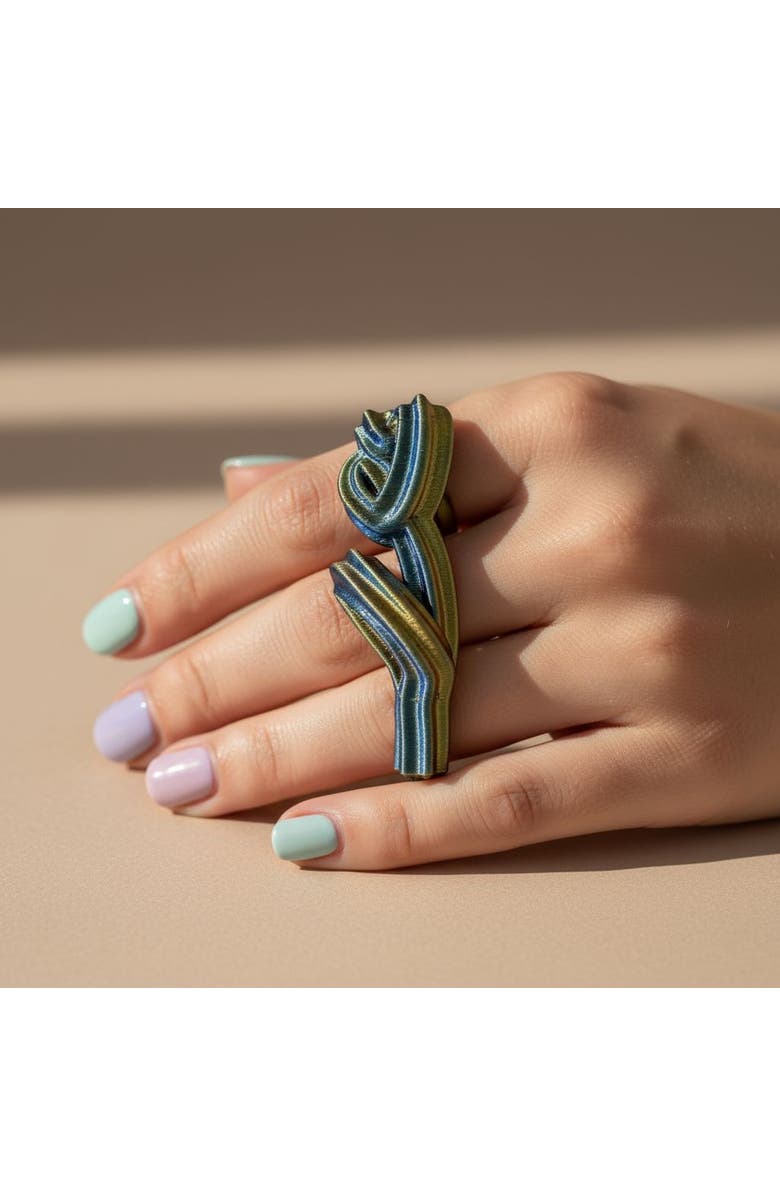 Form & Seek SuperBloom Ring, Main, color, Blue