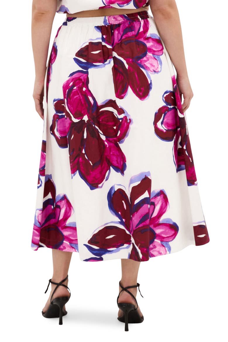 Floral Print Maxi Skirt, Alternate, color, VIOLET BLOOM