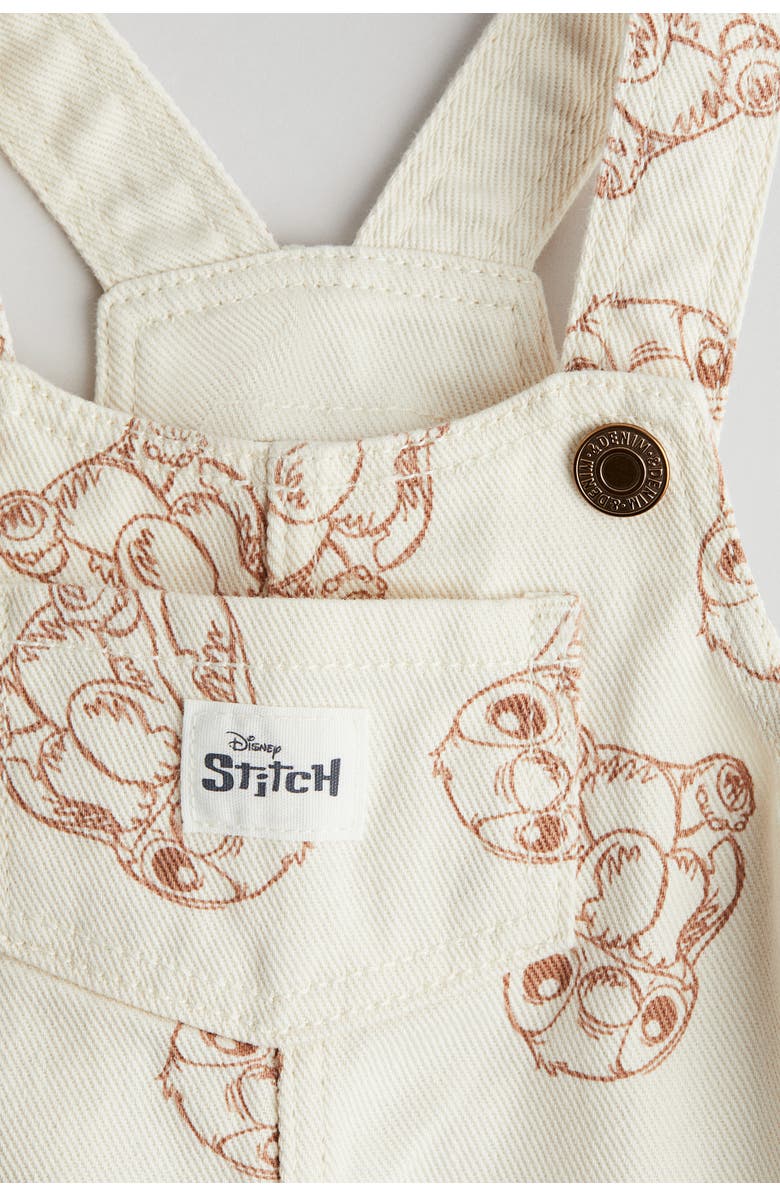 H&M Printed Dungaree Dress, Alternate, color, 