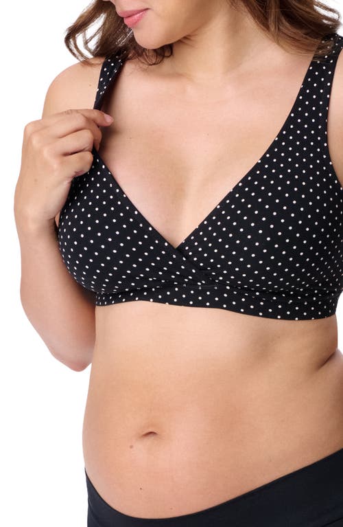 Motherhood Maternity Maternity Cotton Wrap Front Nursing Sleep Bralette, 2-pack In Black