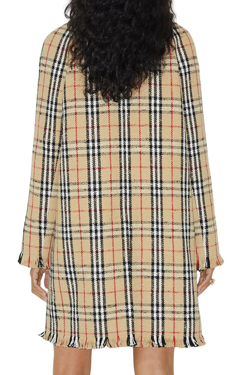 Burberry Camden Check Tweed Car Coat, Alternate, color, 