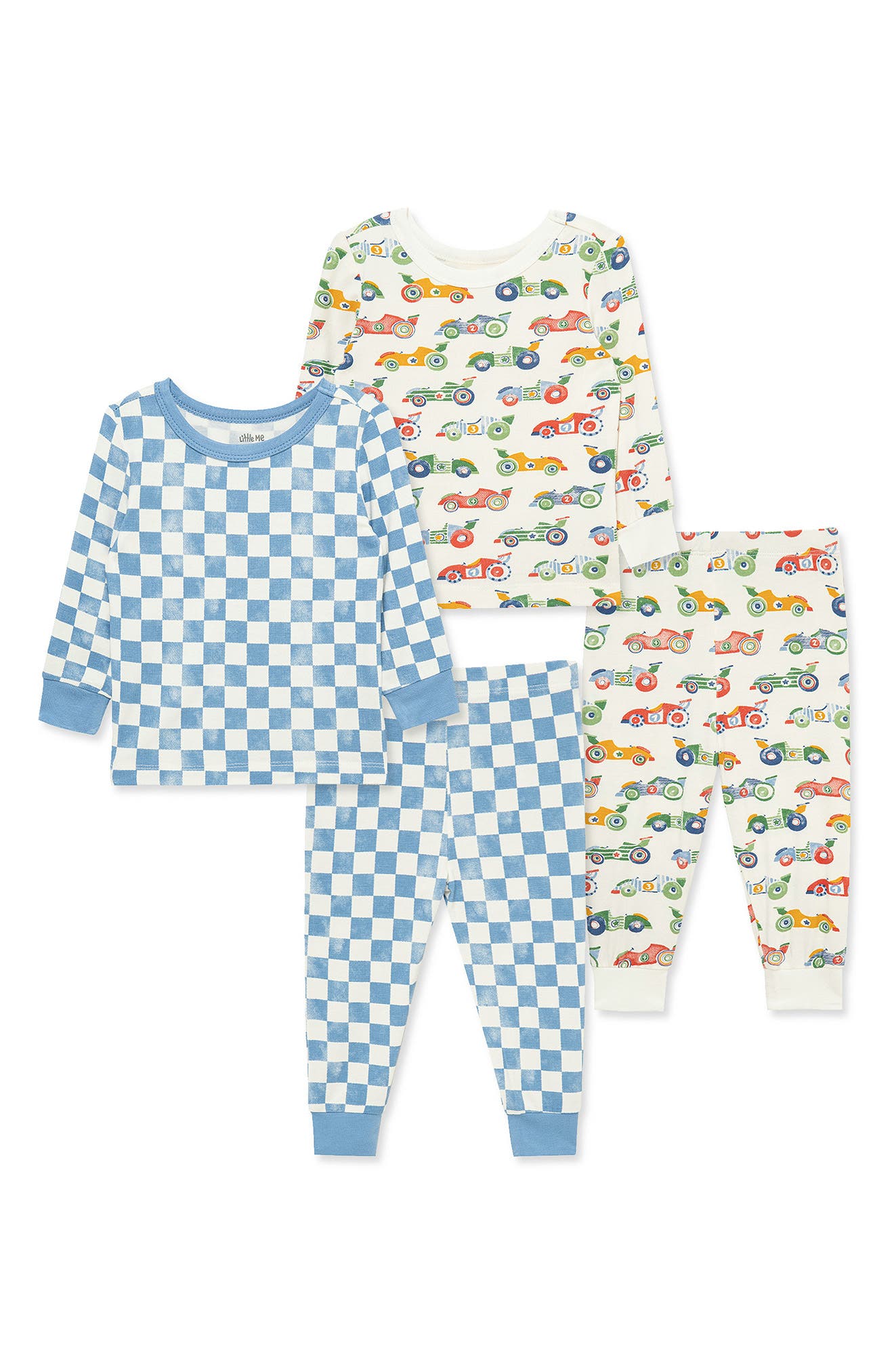 4-Piece Racecar Snug Fit Pajamas