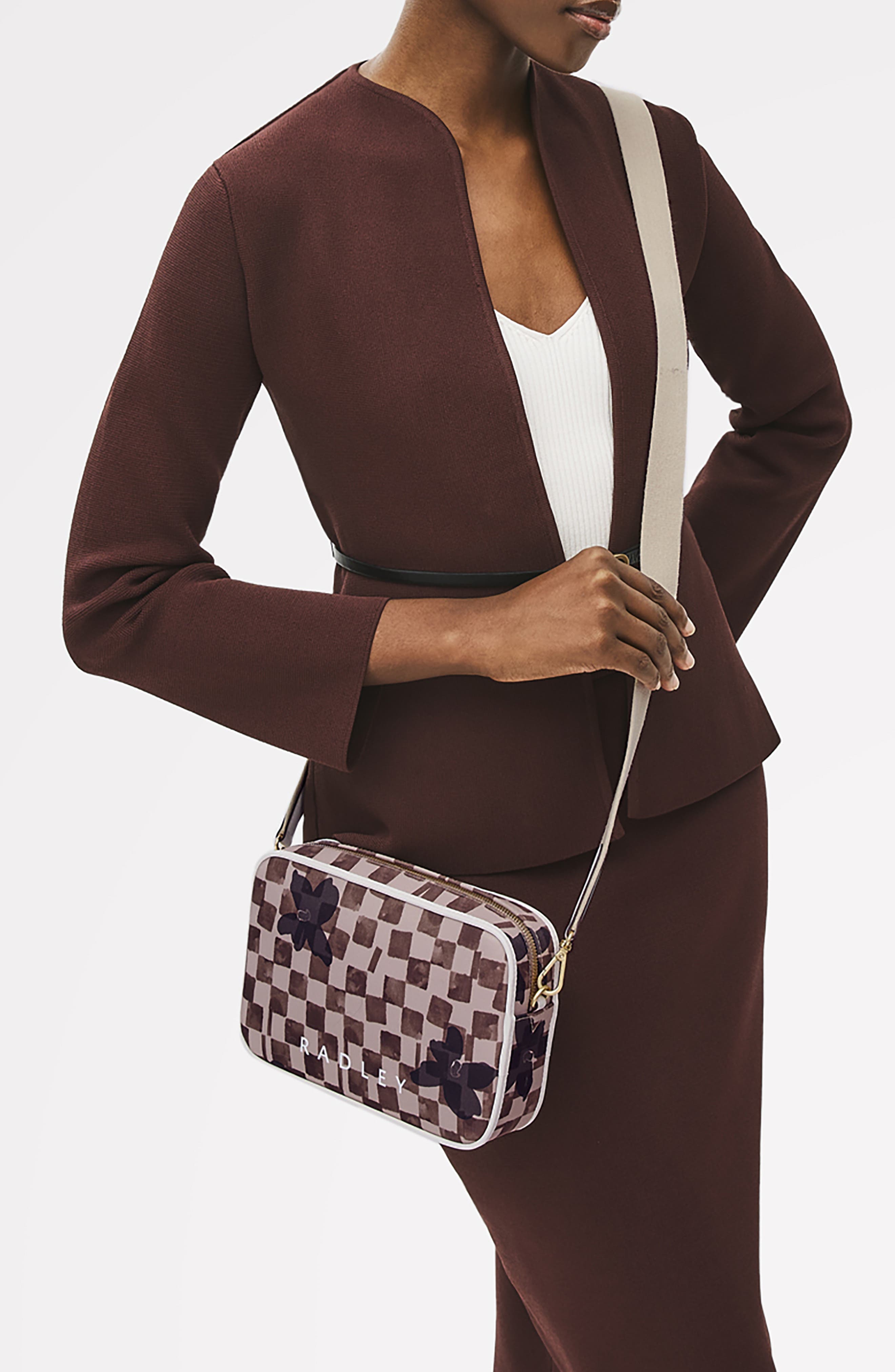 Radley Southwell Gardens Check Small Crossbody Bag, Alternate, color, Stone