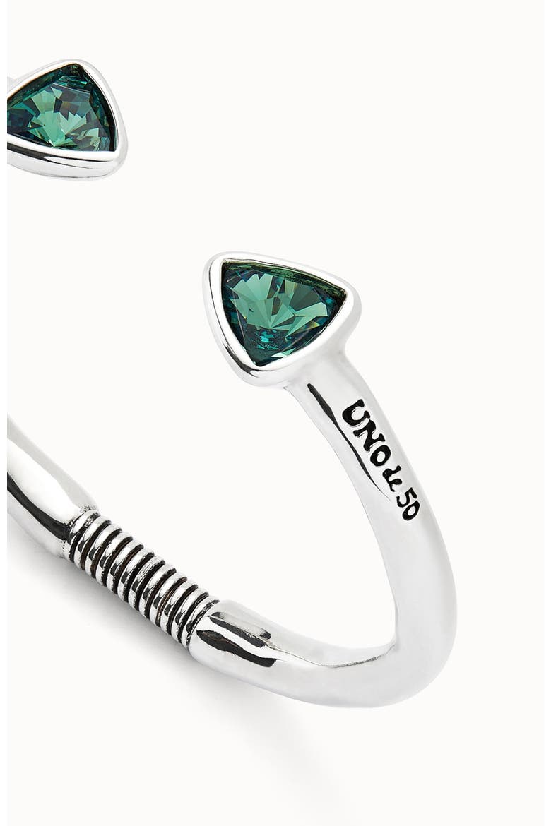 Green Duo Crystal Cuff, Alternate, color, Silver
