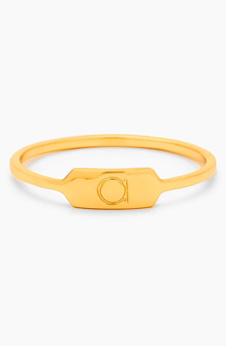 gorjana 'Letterpress' Initial Ring, Main, color,