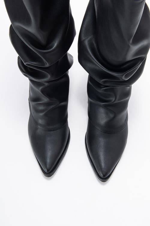 Prologue Shoes Elaris Block Heel Knee High Boot In Black