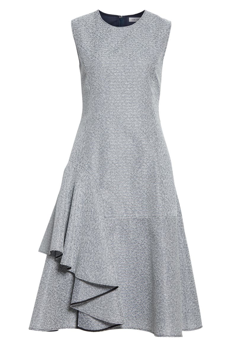 Ruffle Hem Tweed Dress, Alternate, color, SLATE