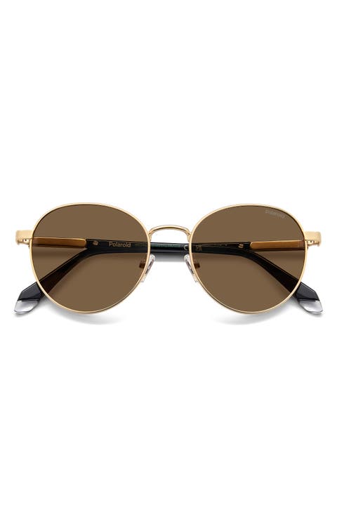 53mm Polarized Round Sunglasses