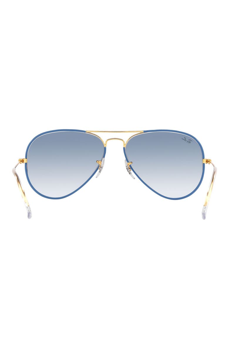 Aviator Full Color 58mm Sunglasses, Alternate, color, BLUE GRADIENT