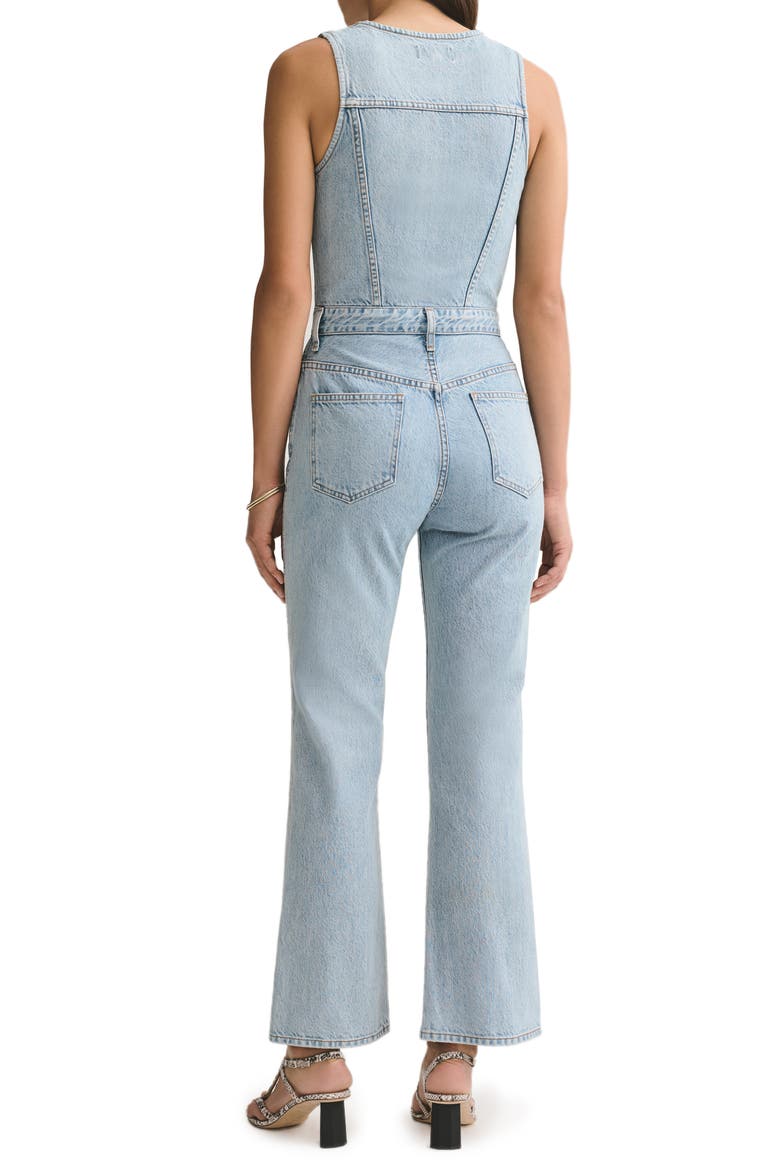 Fitted Sleeveless Denim Jumpsuit, Alternate, color, WESTWARD