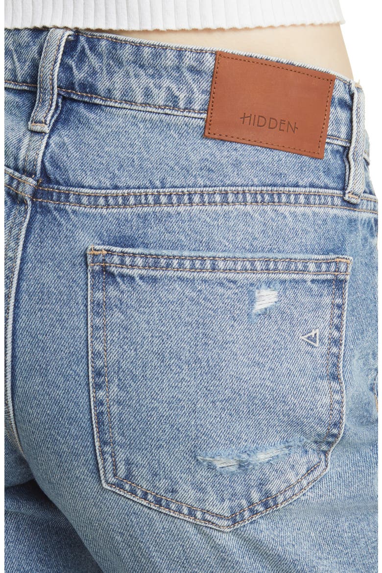 Bailey Ripped High Waist Slim Boyfriend Jeans, Alternate, color, MEDIUM WASH