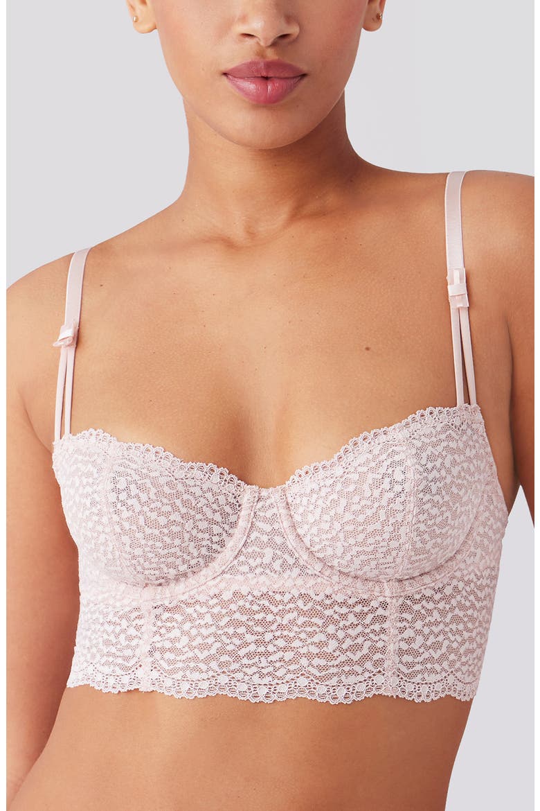 Untamed Underwire Longline Demi Bra, Main, color, ROSE SMOKE