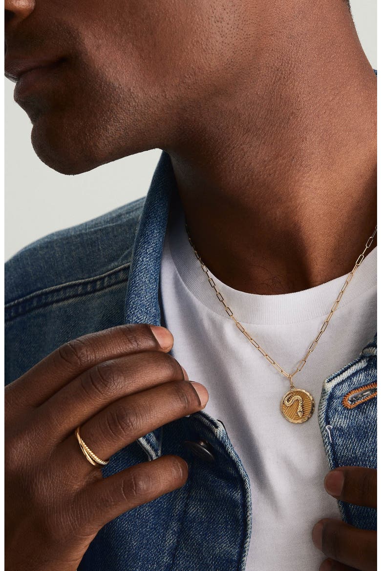 Boyfriend Bold Chain Necklace, Alternate, color, 14k Yellow Gold