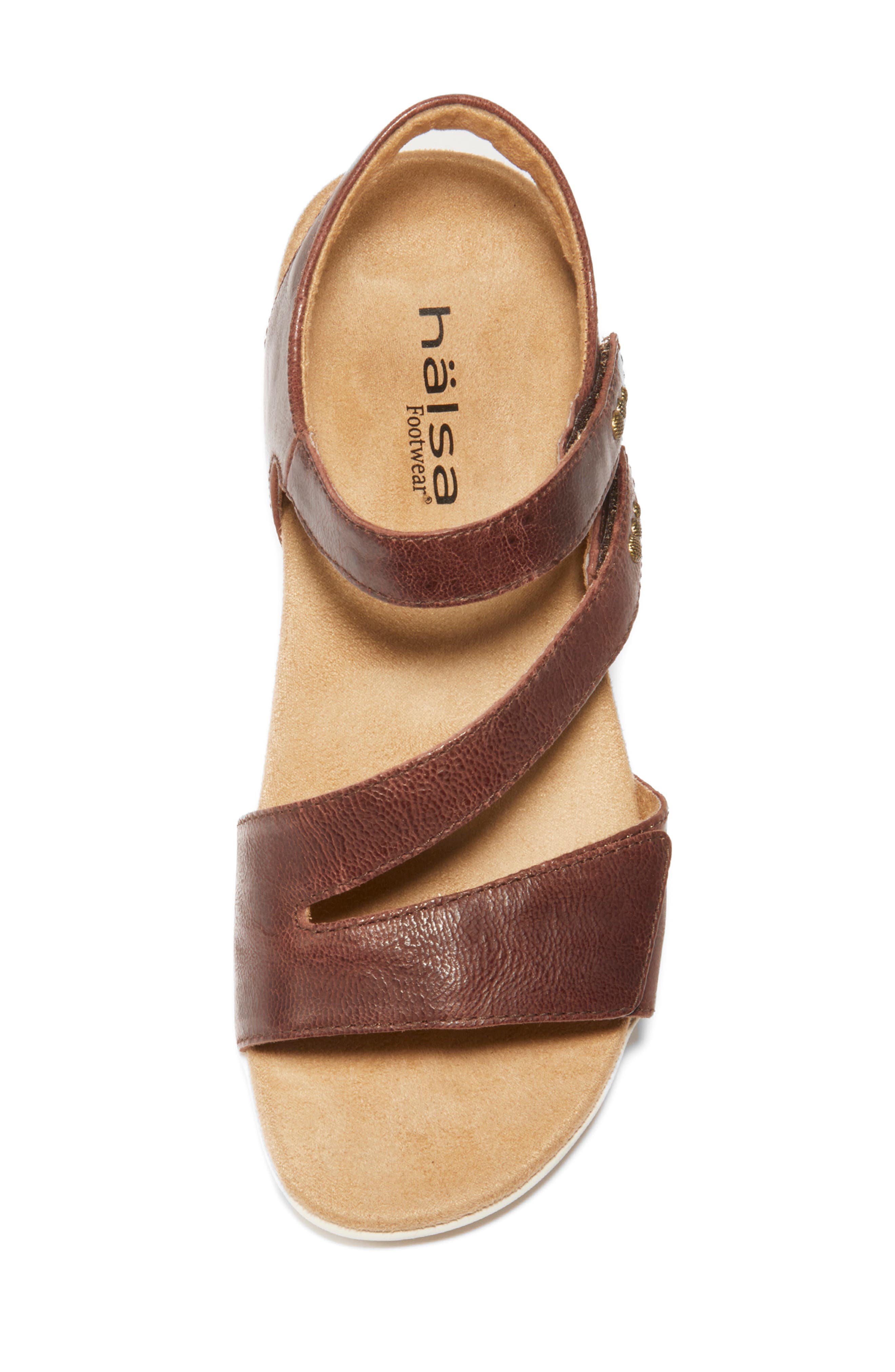 Hälsa Denia Ankle Strap Sandal, Alternate, color, BROWN LEATHER
