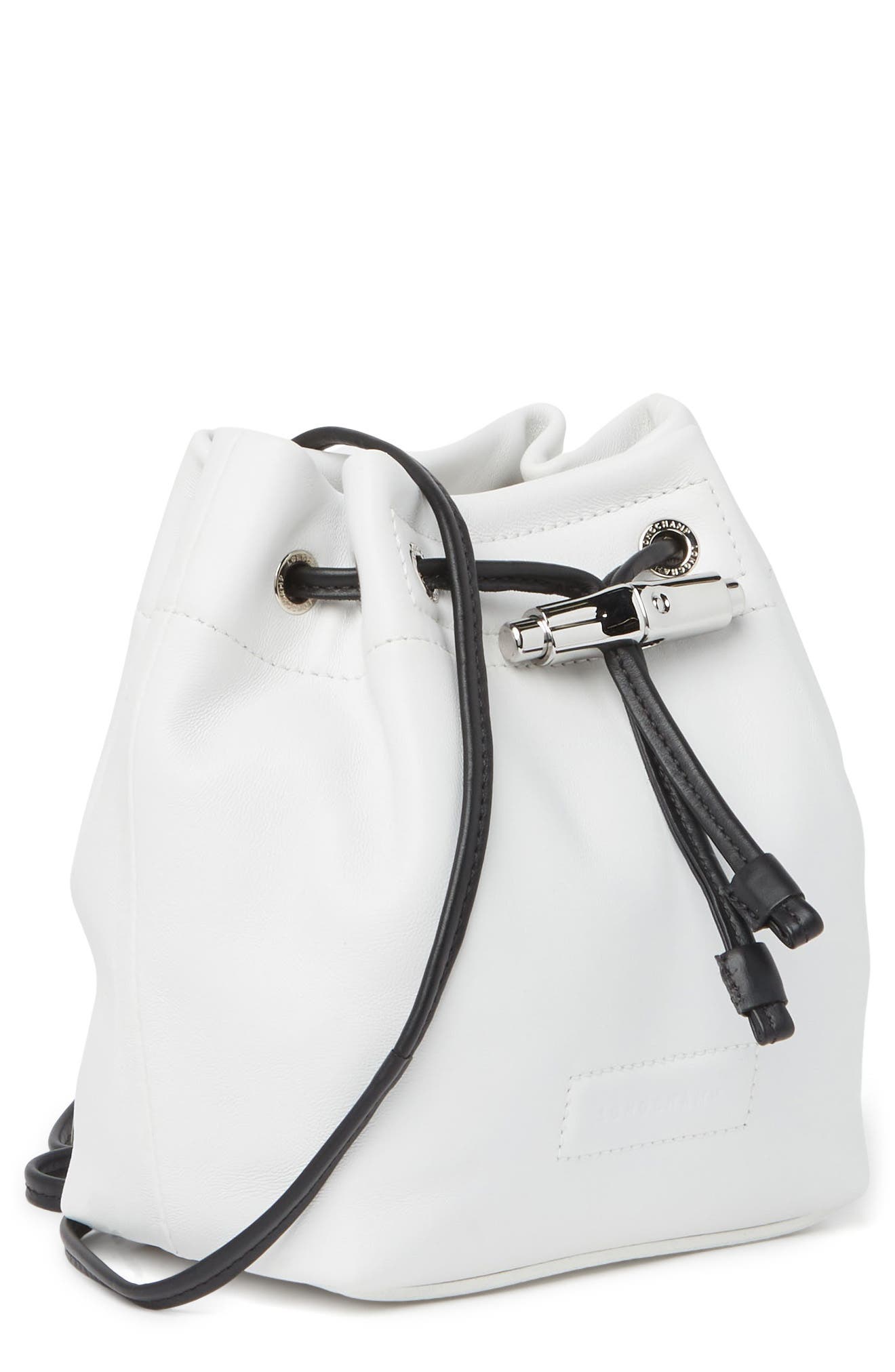 Longchamp Mini Bucket Bag, Alternate, color, White
