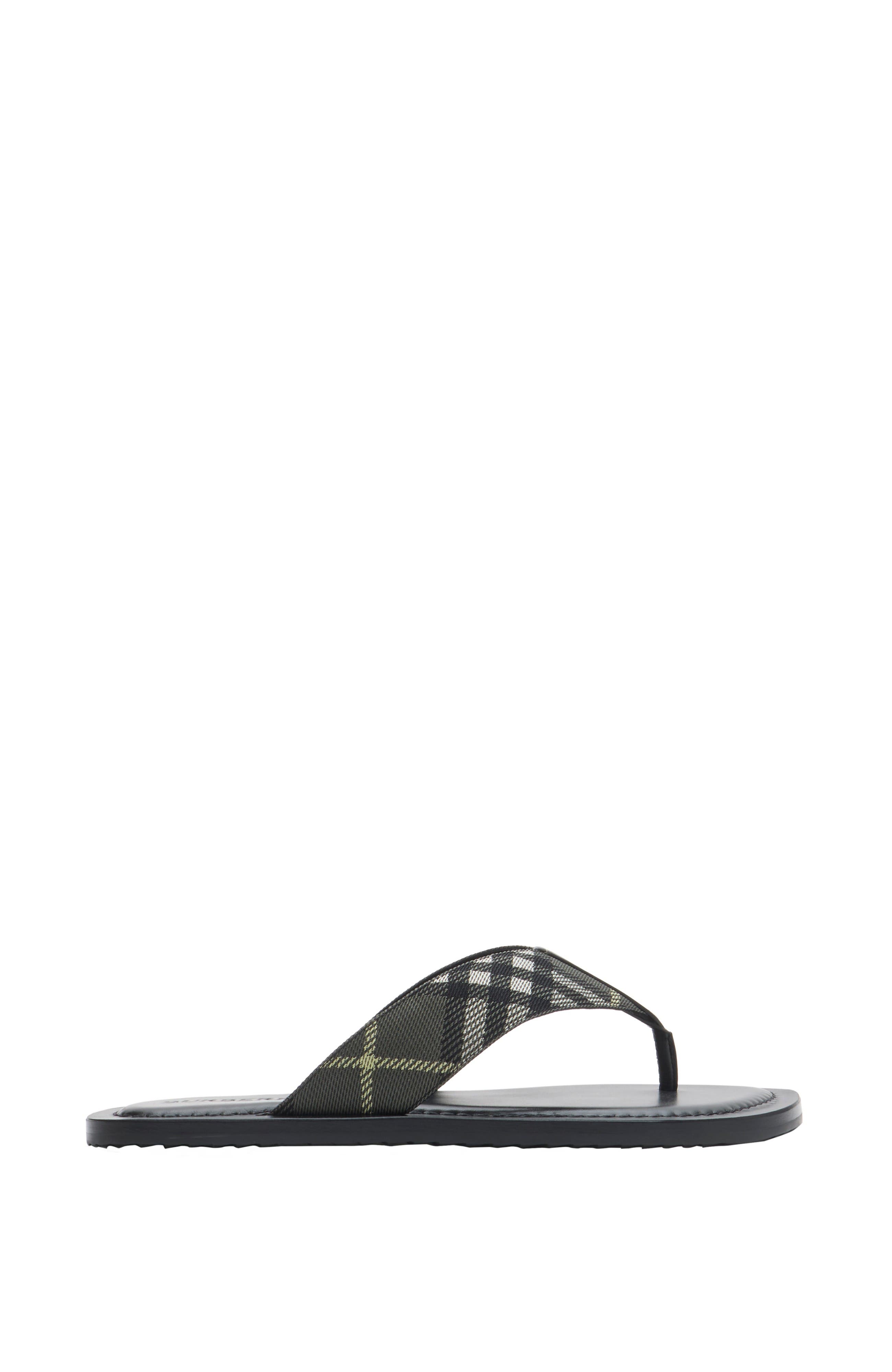 Burberry Check Pavilion Sandals, Main, color, Thicket Green