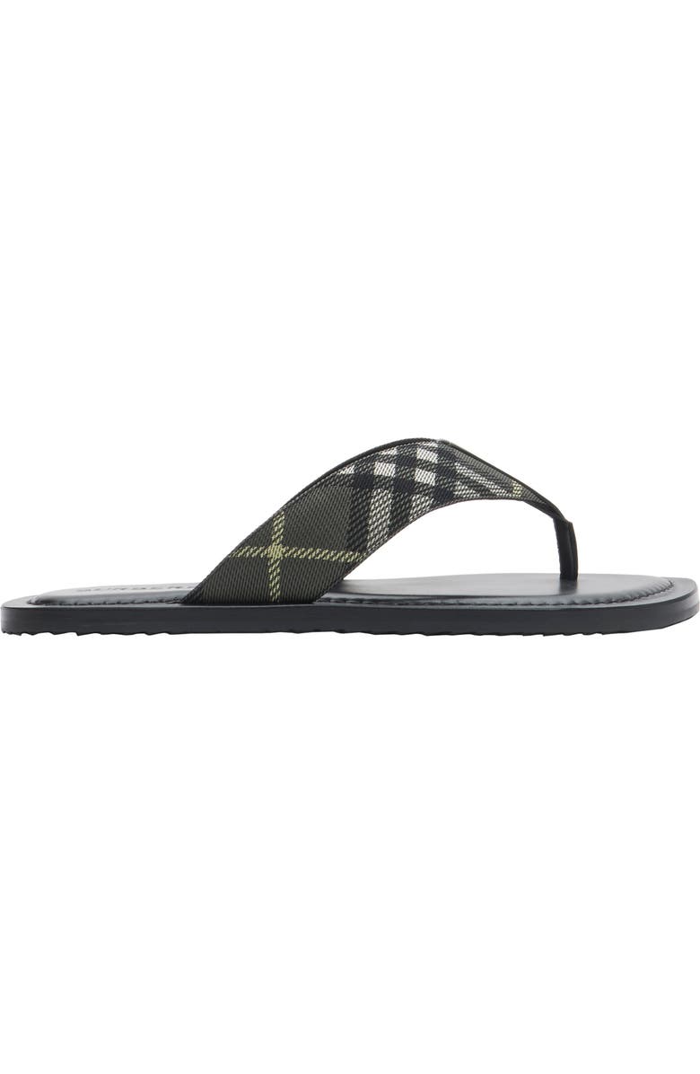 Burberry Check Pavilion Sandals, Main, color, Thicket Green