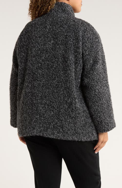 Eileen Fisher Alpaca & Wool Blend Short Coat In Black