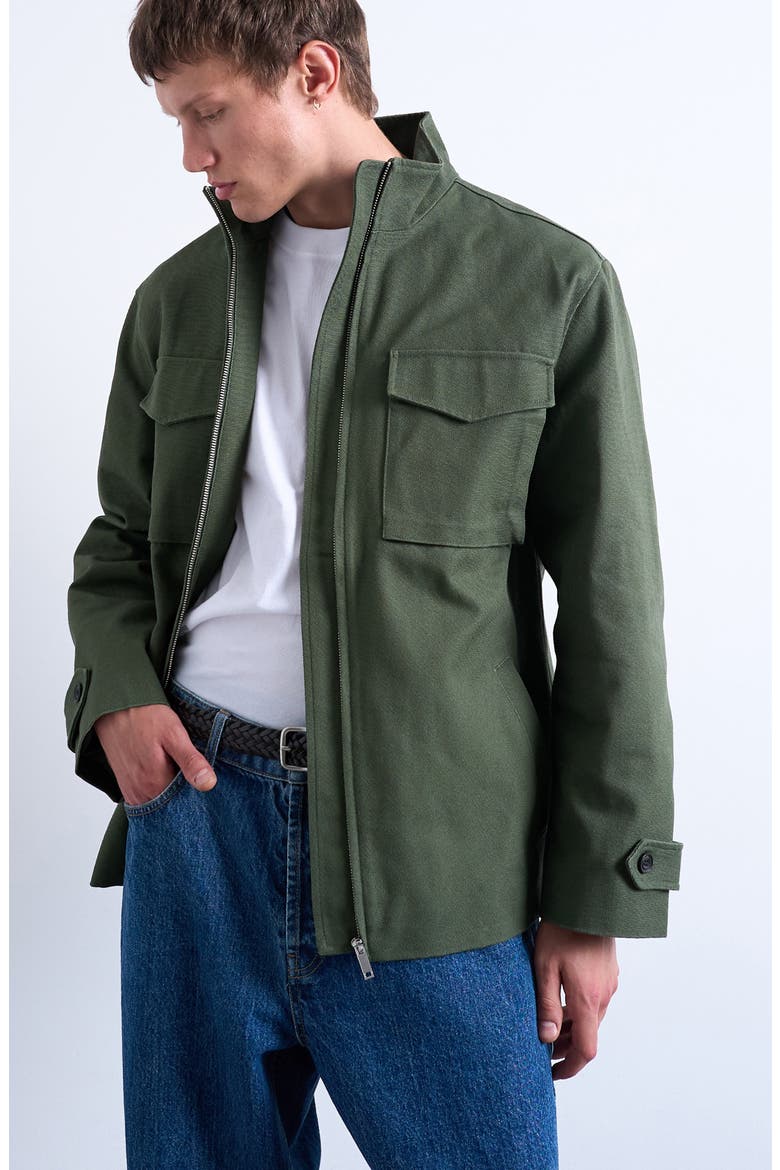 Double Pocket Cotton Canvas Jacket, Main, color, LIGHT GREEN