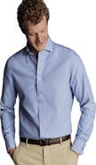 Charles Tyrwhitt Non-Iron Clifton Weave Cutaway Slim Fit Shirt Double Cuff