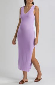 Pietro Brunelli Maternity Rib Sleeveless Maternity Midi Sweater Dress