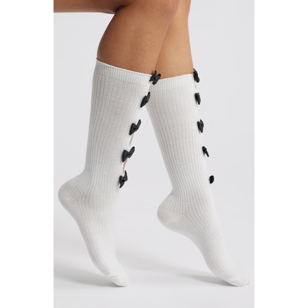 Casa Clara Cotton Blend Crew Socks In White