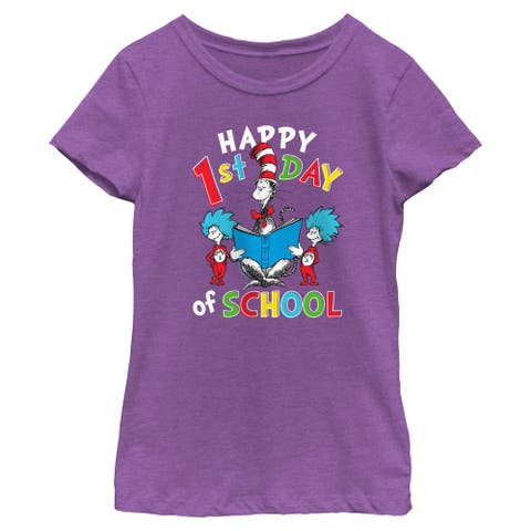 Girl's Dr. Seuss Happy First Day of School  Graphic T-Shirt