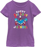Dr. Seuss Girl's Dr. Seuss Happy First Day of School Graphic T-Shirt