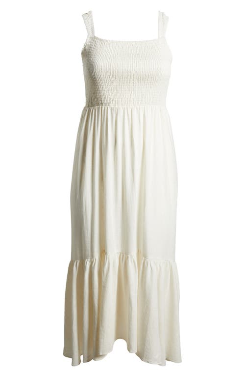 Chelsea28 Smocked Maxi Sundress In Ivory Cloud