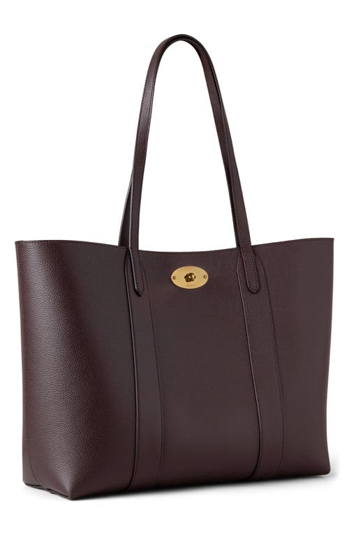 Mulberry Bayswater Small Bordeaux Tote Bag With Postmans Lock Closure In Leather Woman In Burgundy