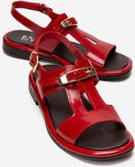 Forever & Always Shoes Auren Leather Buckle Sandal