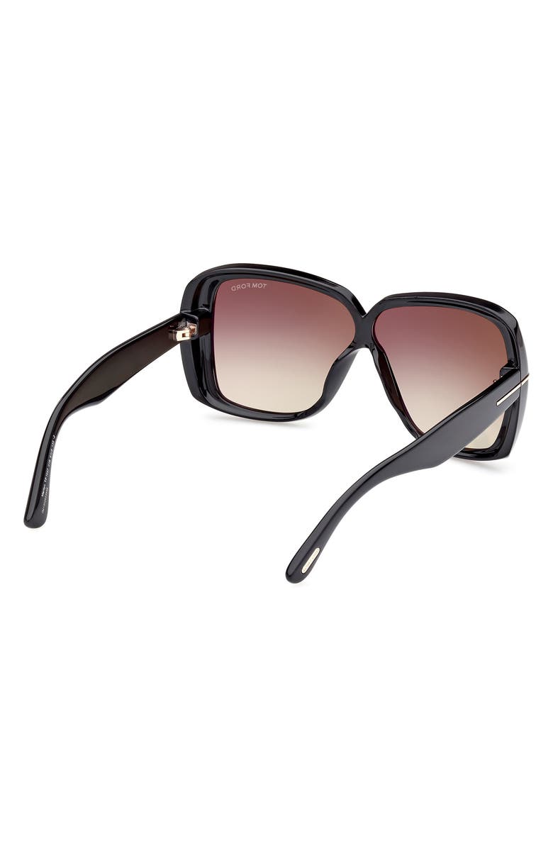 TOM FORD 61mm Gradient Butterfly Sunglasses, Alternate, color, 
