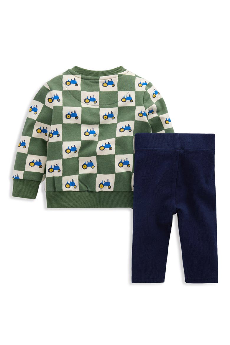 Kids' Sweatshirt & Leggings 2-Piece Set, Alternate, color, GREEN CHECK TRACTORS