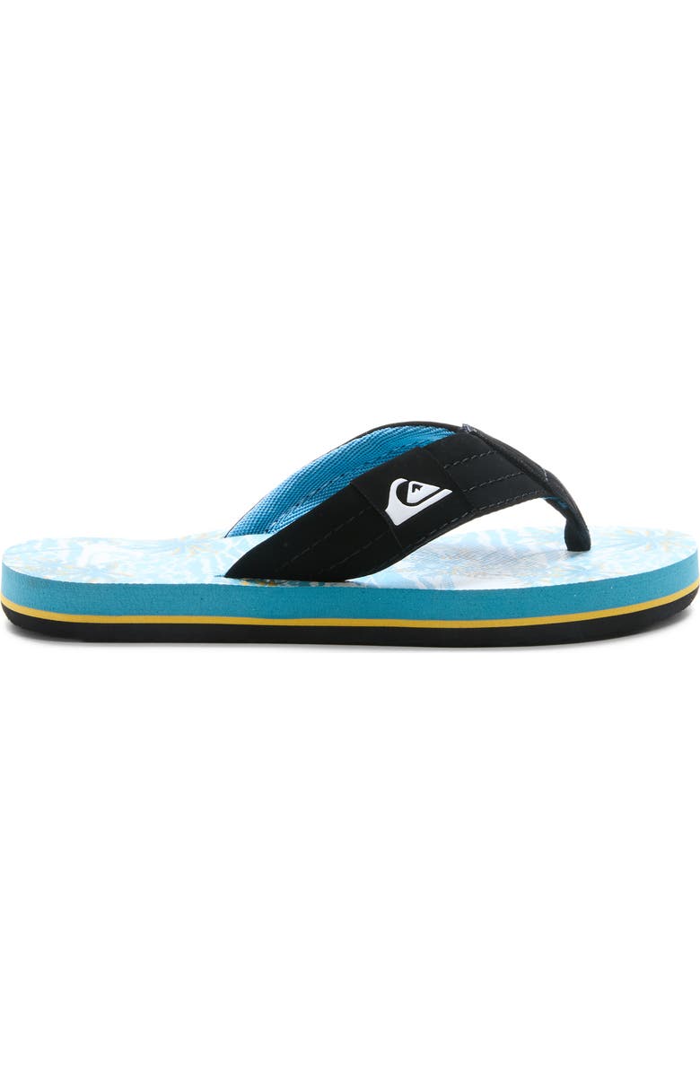 Quiksilver Kids' Moncata Layback Flip Flop, Alternate, color, Black/ Multi