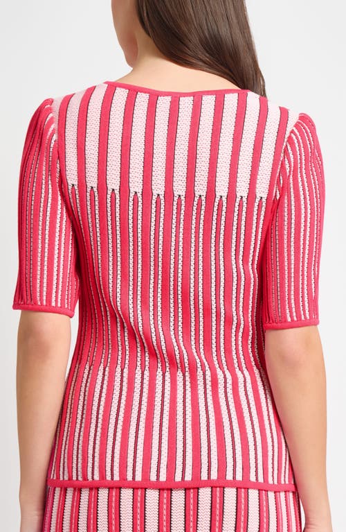 MING WANG MING WANG POINTELLE STITCH SWEATER