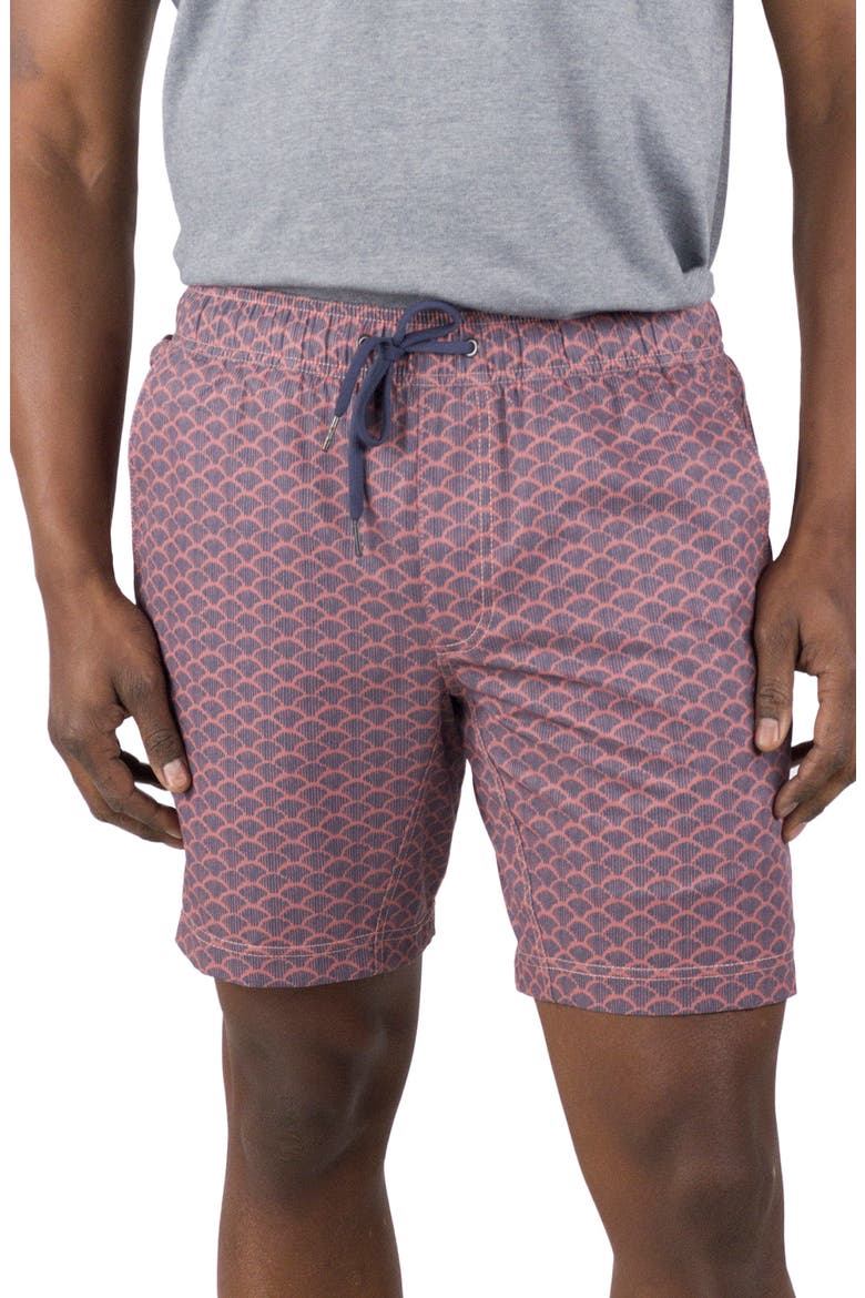 Shell 4-Way Stretch Doc Shorts, Main, color, DUSTY ROSE SHELLS