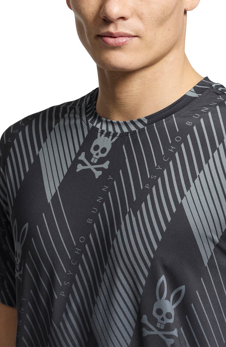 Psycho Bunny Fletcher Print Performance T-Shirt, Alternate, color,