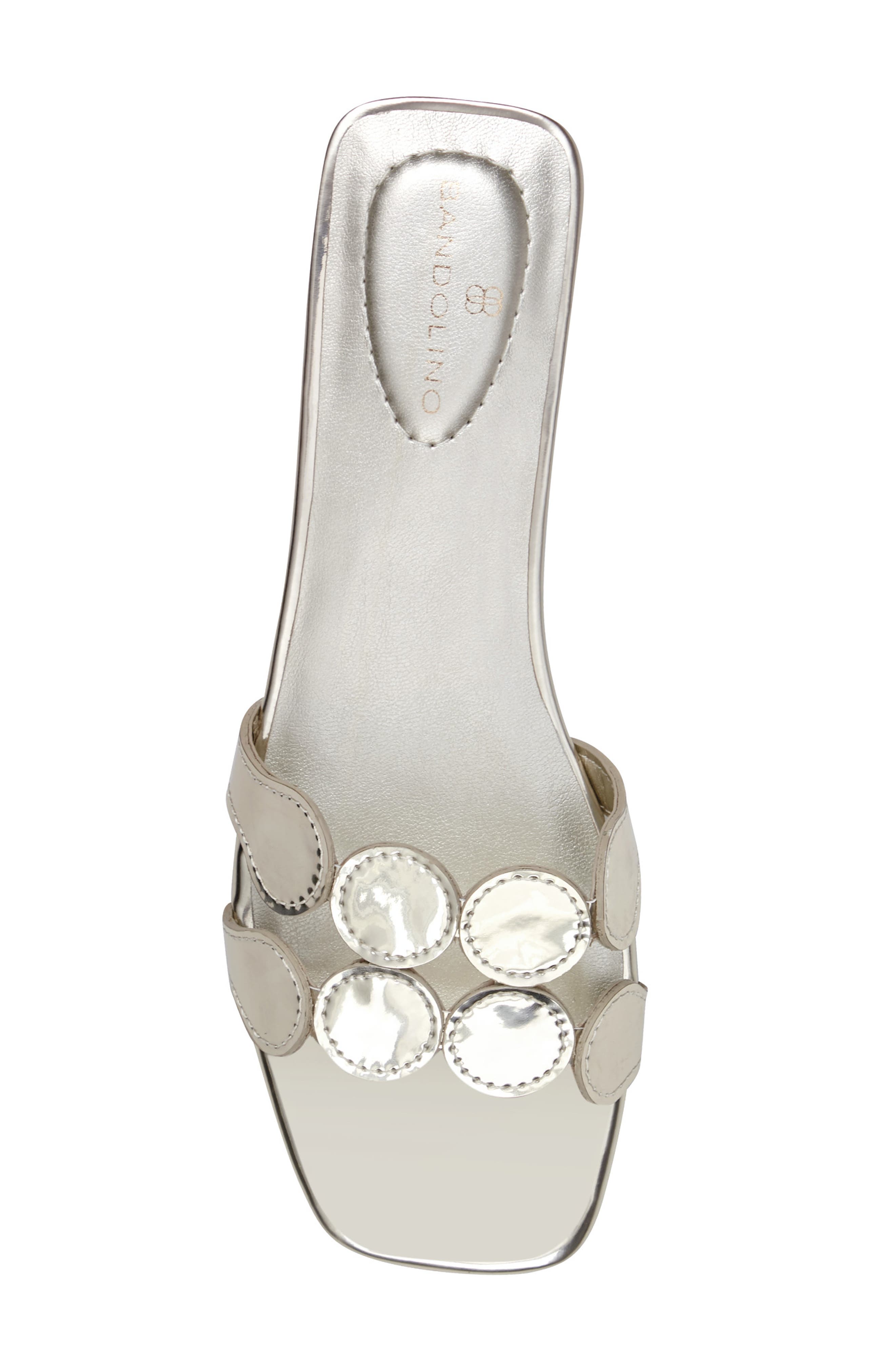 Mayla Square Toe Slide Sandal, Alternate, color, GOLD